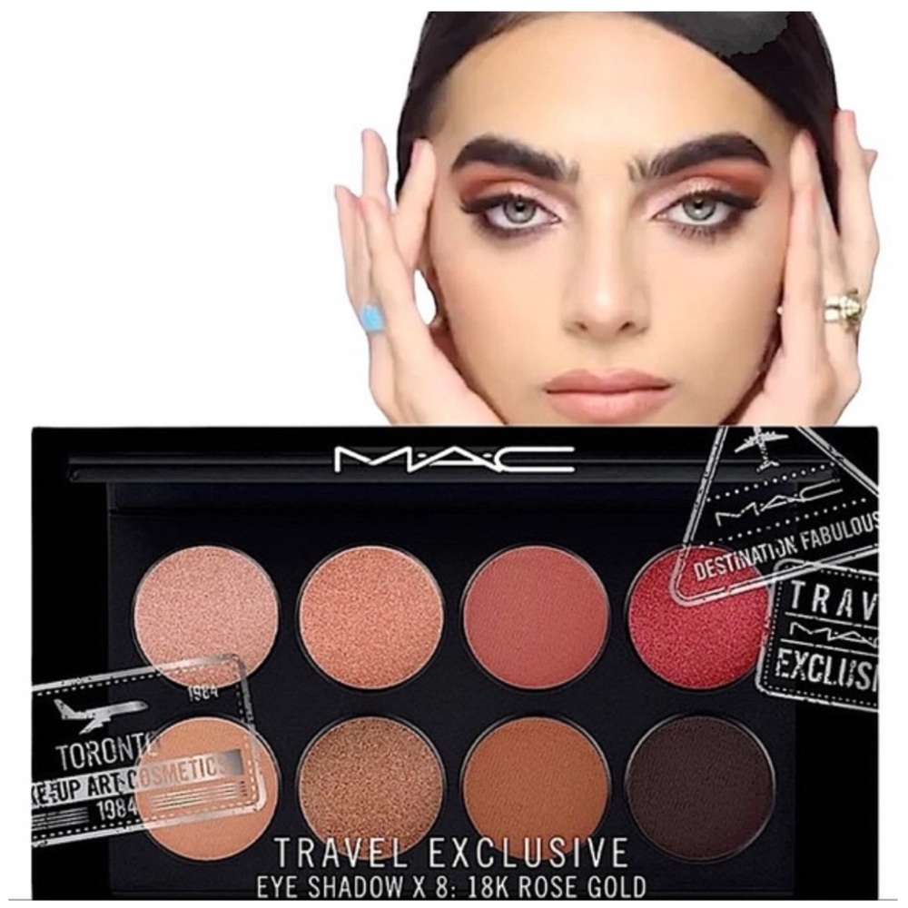 🌟LE🌟MAC Travel Exclusive Eyeshadow x 8- 18k Rose Gold